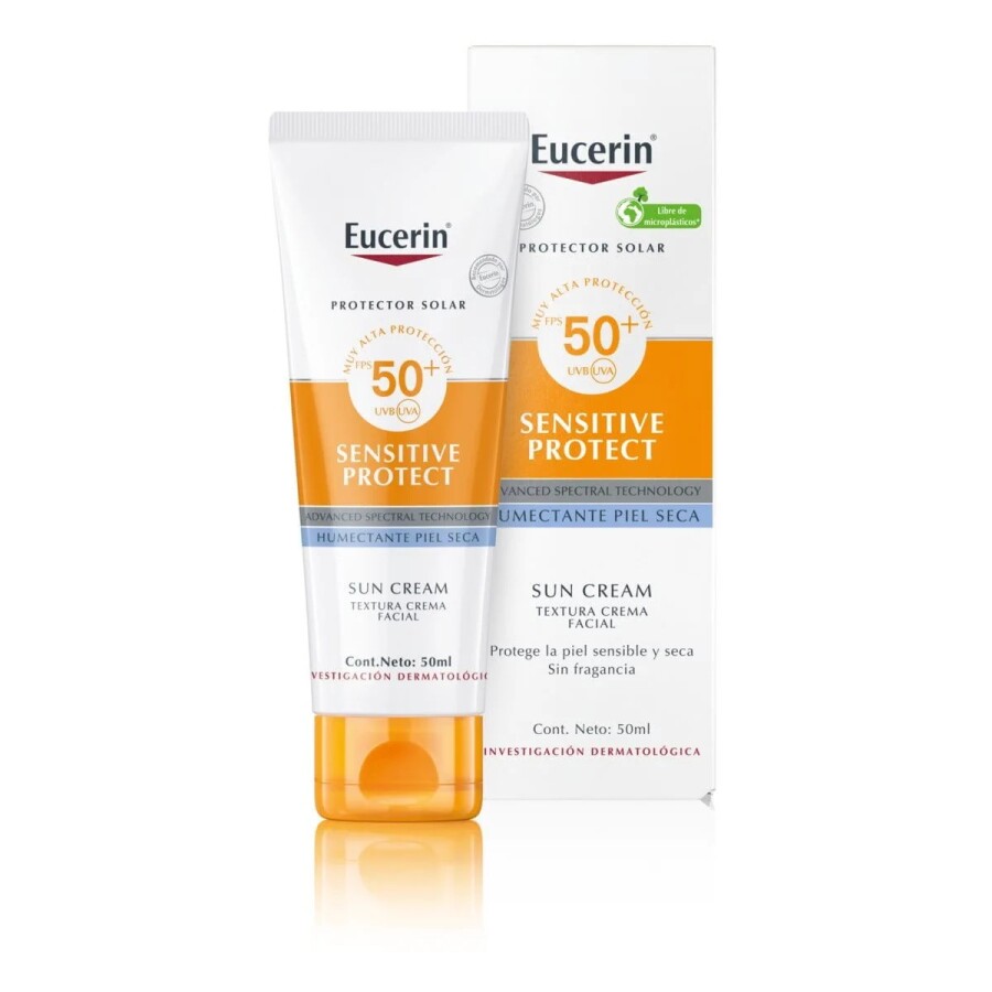 Protector Solar Crema Facial Sensible FPS 50 – Eucerin Protector Solar Crema Facial Sensible FPS 50 – Eucerin