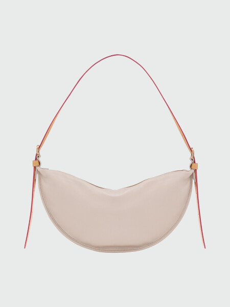 Longchamp - Bolso Cruzado de cuero, Smoothie Gris