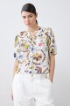 Camisa estampada blanco