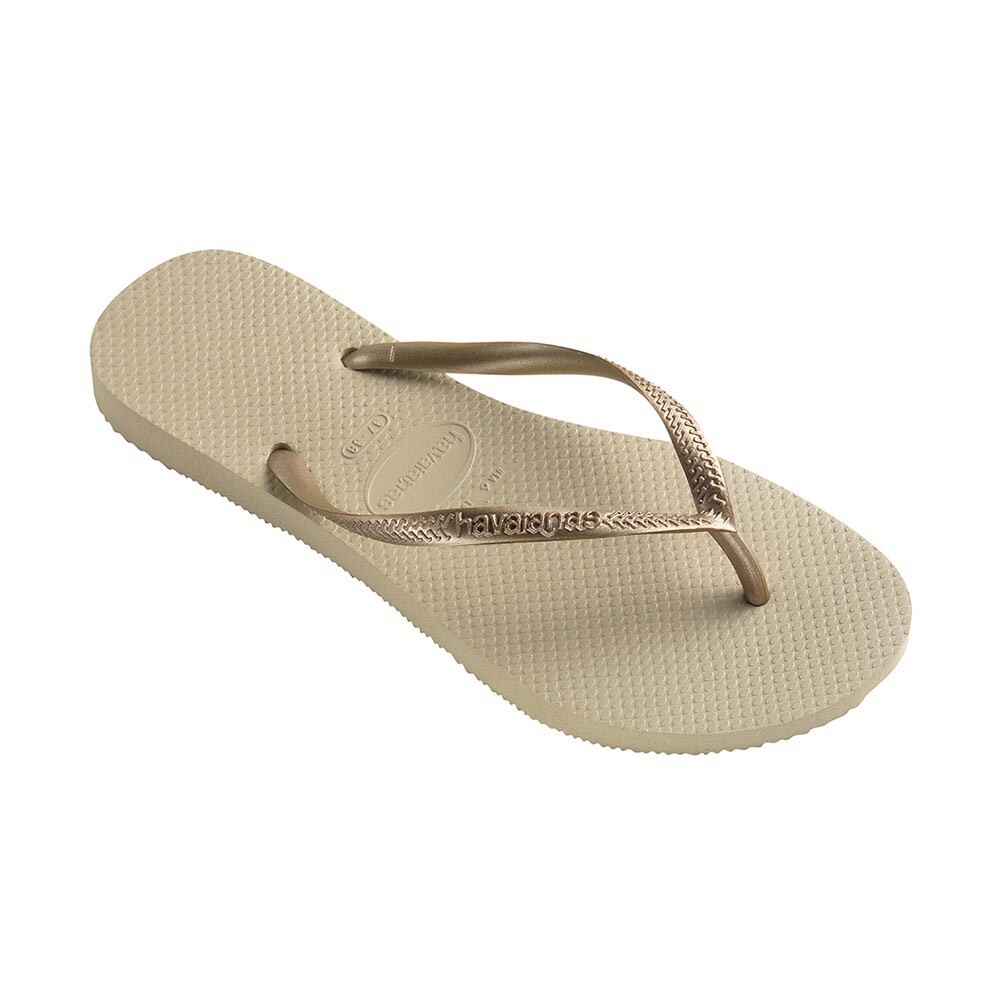 Sandalias Havaianas Slim Mujer Gris Arena/Dorado Claro