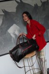 Honey Weekender Bag Negro Red Zip