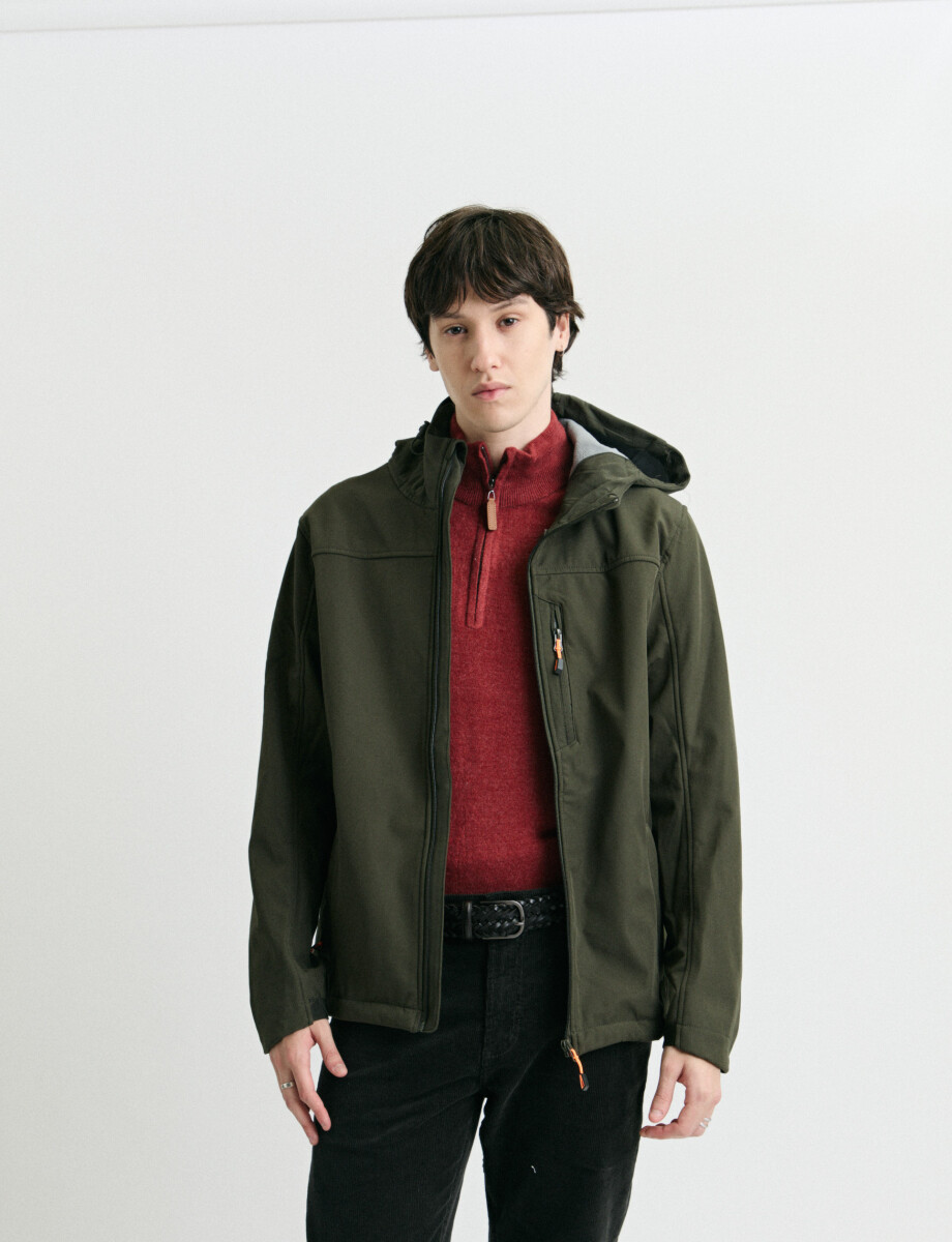 300550 CAMPERA HARRINGTON LABEL Verde