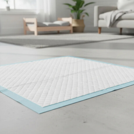 Pañal Entrenamiento Mascotas Absorbentes L X40 Unidades Blanco/celeste