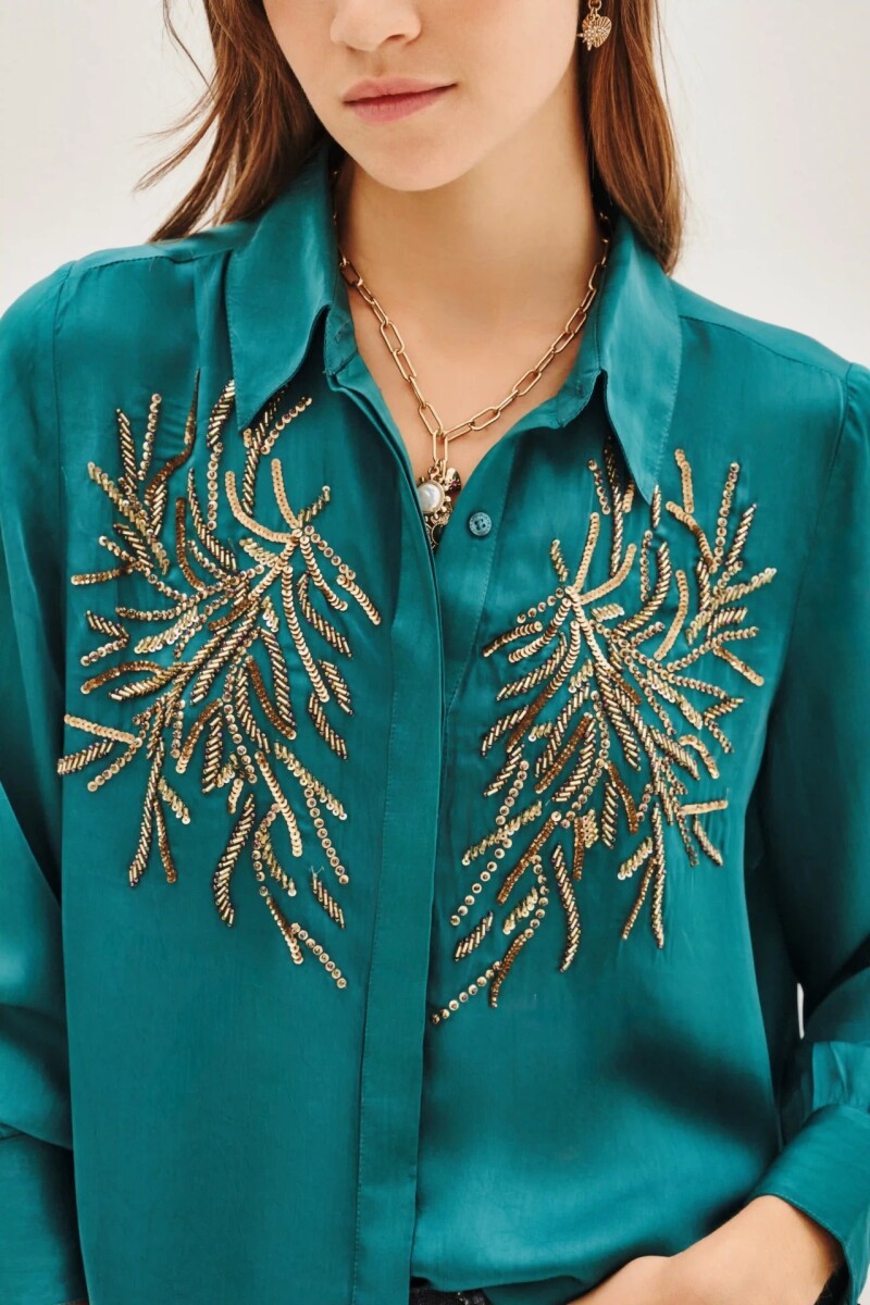 Camisa Gretel Shine Verde