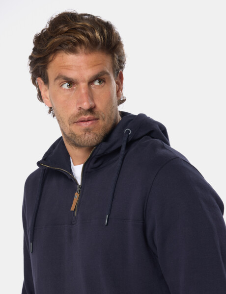 CANGURO DE FELPA MEDIO CIERRE Azul