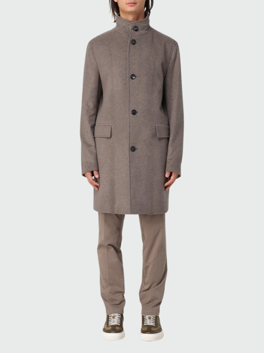 BOSS Abrigo Regular de Lana y Cachemira 