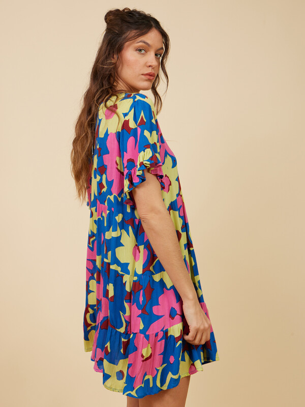 VESTIDO CORTO REBA RUSTY Rosado