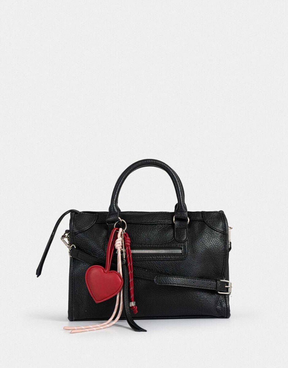 Cartera City Con Charm - Negro 