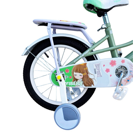 Bicicleta Paseo R16 Infantil Niña C/ Canasto y Accesorios Verde