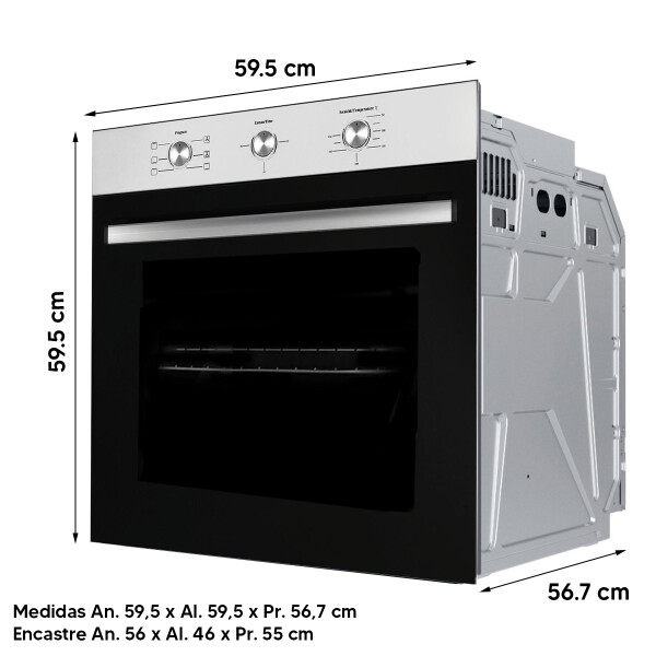 Horno Eléctrico Empotrar Punktal Pk-830 Hc HORNO DE EMPOTRAR PUNKTAL PK-830HE/HC AP