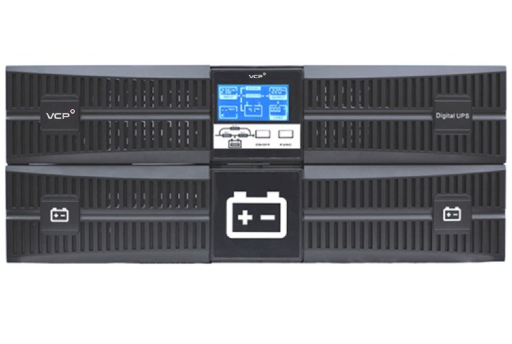UPS 6KVA ON LINE RACK/TORRE LCD, 16X12V/7AH, FP1, CON USB, SNMP SLOT Y PUERTO PA 