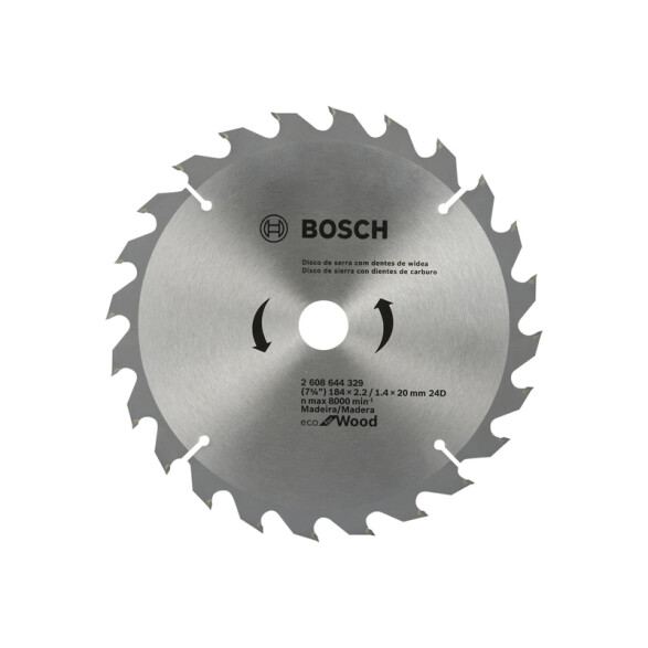 Disco sierra circular p/madera Ø184 24 dien. Bosch BS3324
