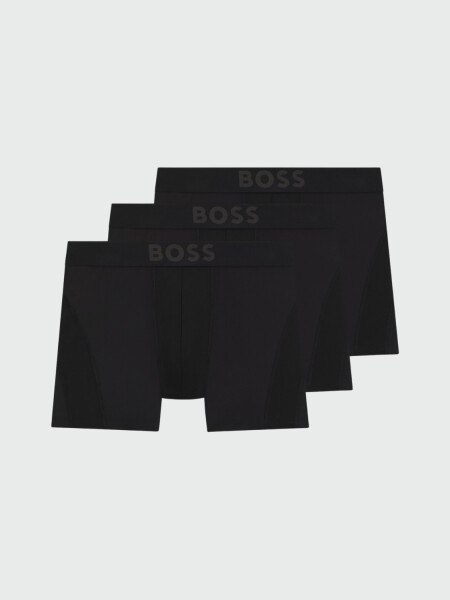BOSS Black - Pack 3 Bóxers Microfibra Logo Negro