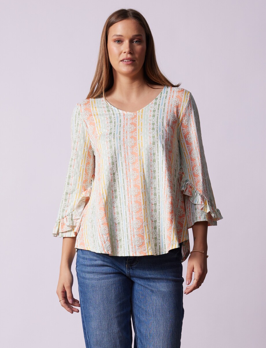 Blusa Volados - Multi/crudo 