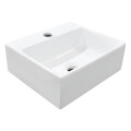 BACHA DE APOYO RECTANGULAR BLANCA PARA MONOCOMANDO Bacha De Apoyo Rectangular Blanca Para Monocomando