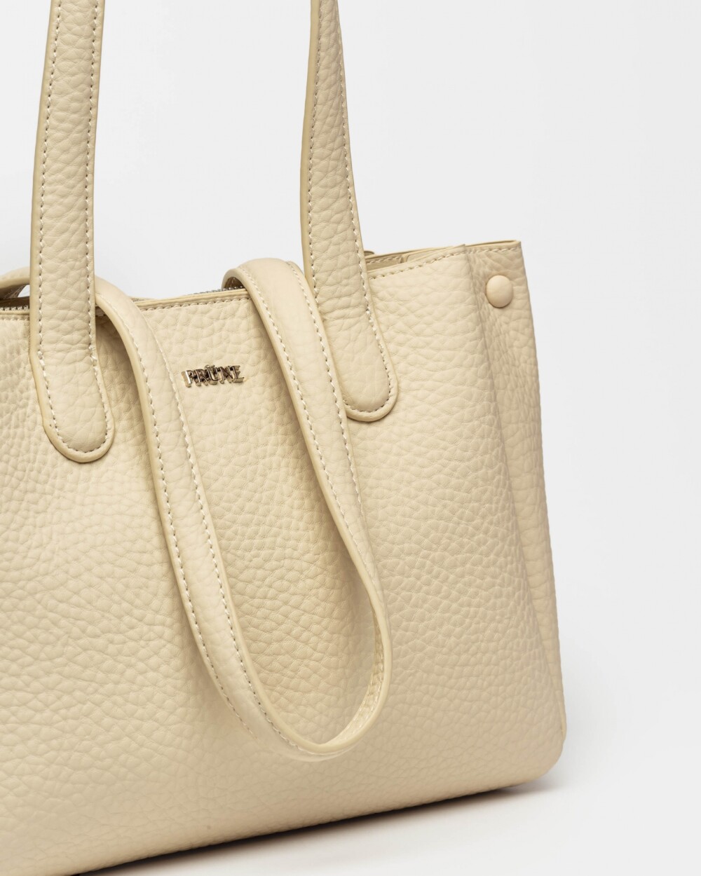 Cartera Al Hombro Erin En Efecto Cuero Graneado Natural