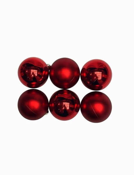 ESFERA BRILLANTE MATE 4CM X 6 UNIDADES ROJO ESFERA BRILLANTE MATE 4CM X 6 UNIDADES ROJO