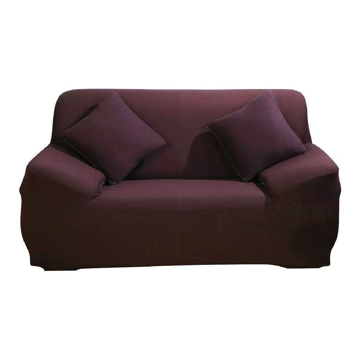 Funda Protector Sillón Sofá 2 Cuerpos Ajustable Elastizada - Variante Color Marrón 
