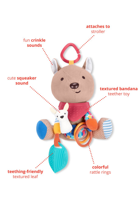 Peluche colgante multisensorial, diseño canguro Peluche colgante multisensorial, diseño canguro