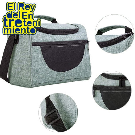 Bolso Conservadora Lunchera Escolar Térmica Aislante Gris