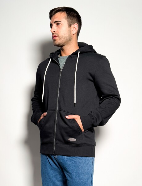 Campera de felpa con capucha Anantol Negro