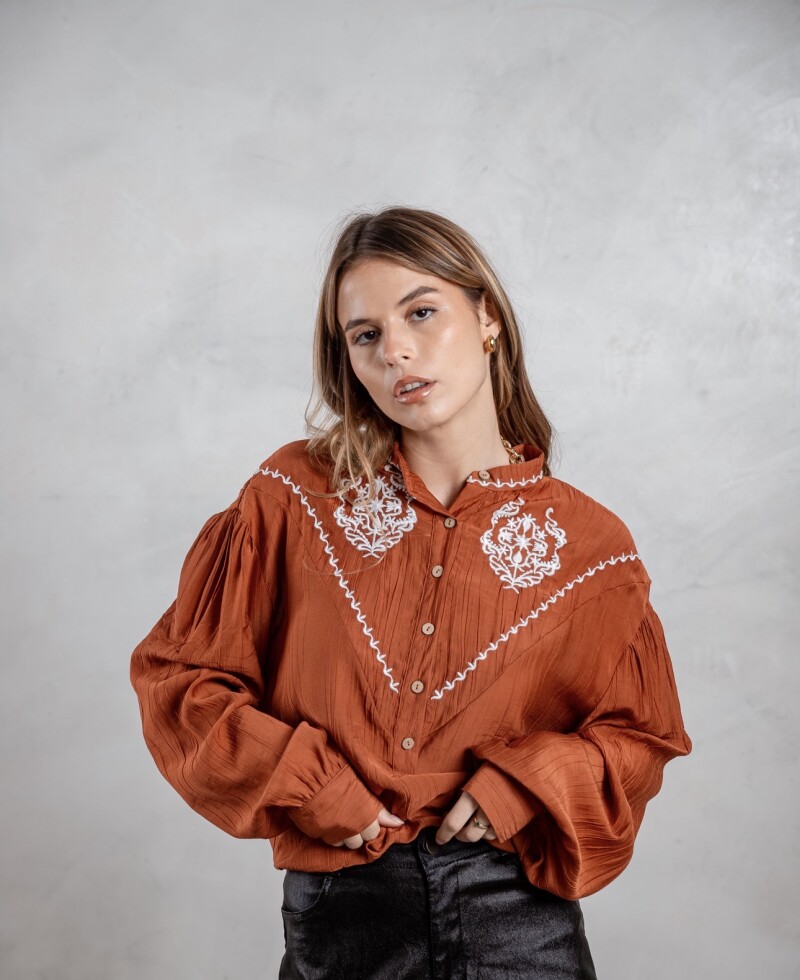 Camisa Alex terracota