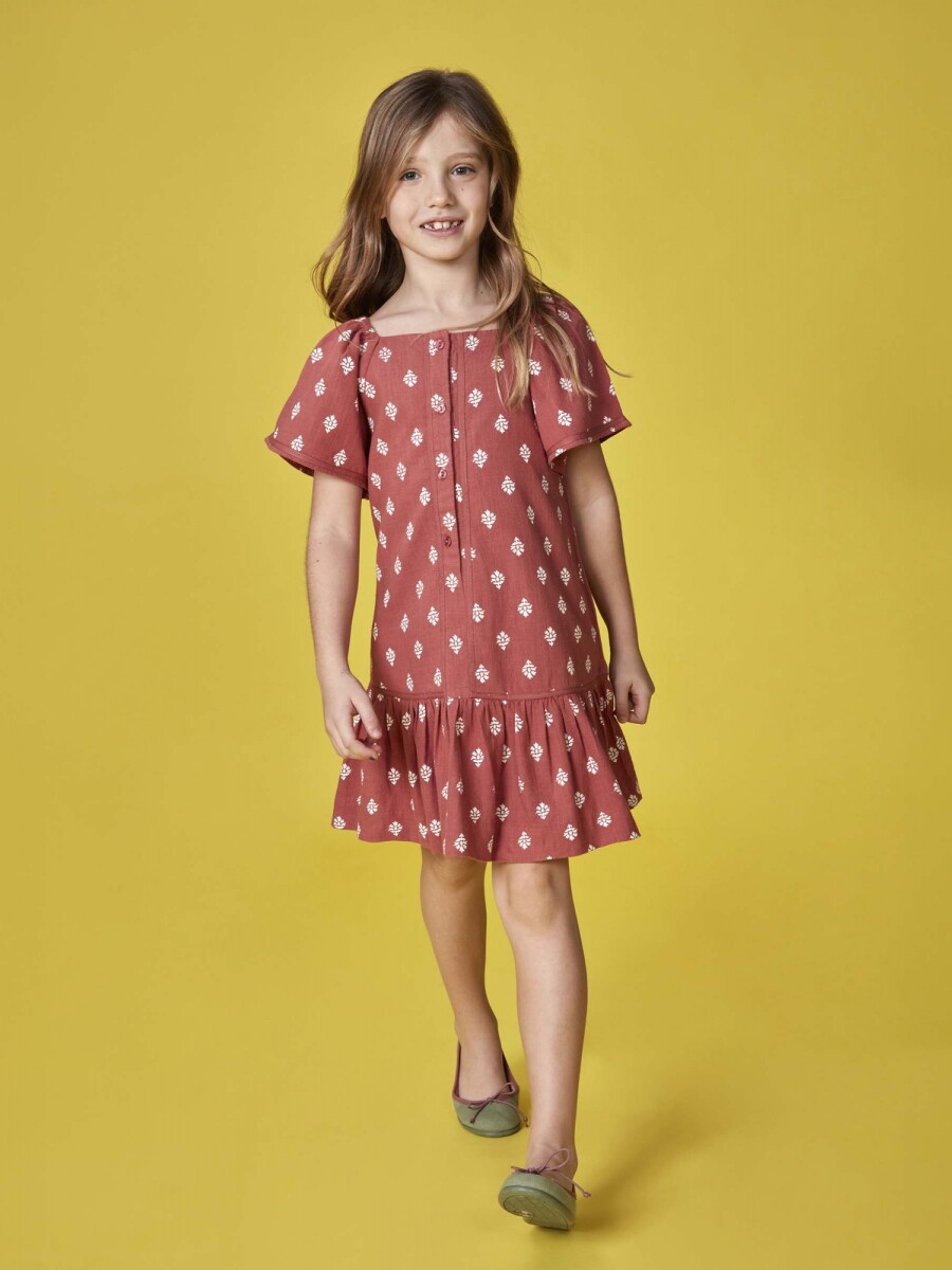 Vestido Block Print Gris