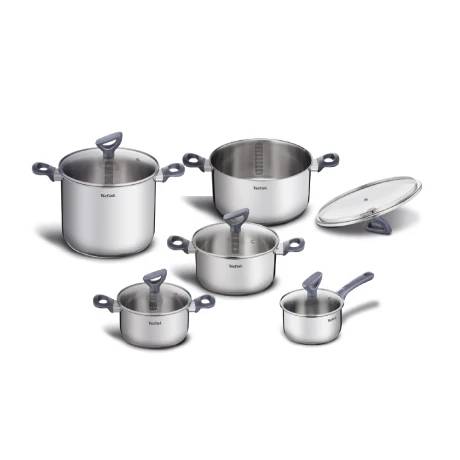 Batería de Cocina T-fal Daily Cook Ss 10 Piezas ACERO-INOXIDABLE