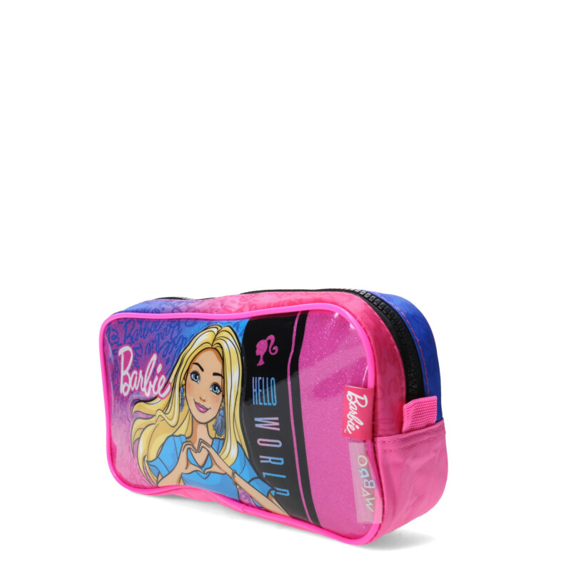 Cartuchera Barbie Hello World Fucsia - Negro
