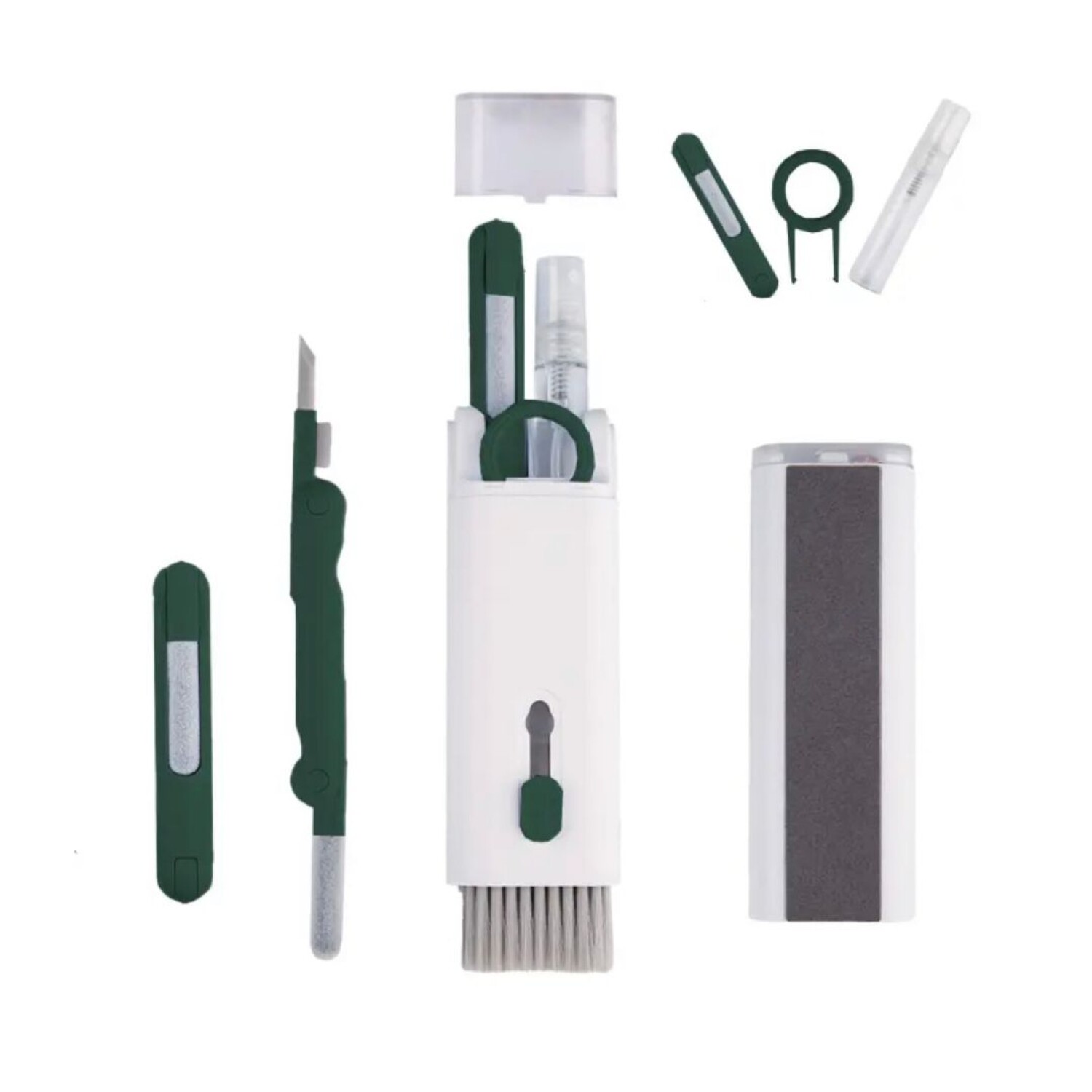 Kit de Limpieza de electrónica con Soporte para teléfono, Cepillo para  Teclado, Herramienta de Limpieza de Auriculares y Limpiador de Pantalla  para