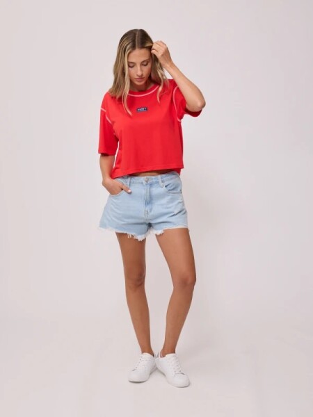 T-SHIRT RUSTY RUTSU ROJO