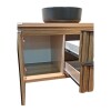 Mueble de baño suspendido Cecilia 78cm Nogal con bacha de loza Mueble De Baño Suspendido Cecilia 78cm Nogal Con Bacha De Loza