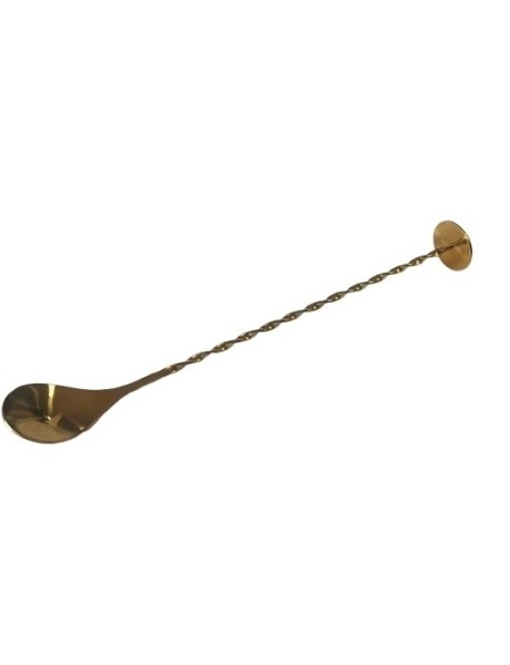CUCHARA TORNEADA ACERO INOX. P/COCTELERIA 28X3.5CM DORADA CUCHARA TORNEADA ACERO INOX. P/COCTELERIA 28X3.5CM DORADA
