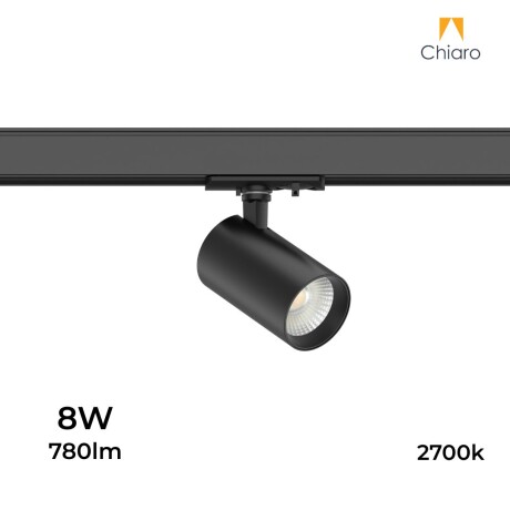 Spot de riel tracklight led 8w 2700K 2 vías 30° NEGRO Spot de riel tracklight led 8w 2700K 2 vías 30° NEGRO