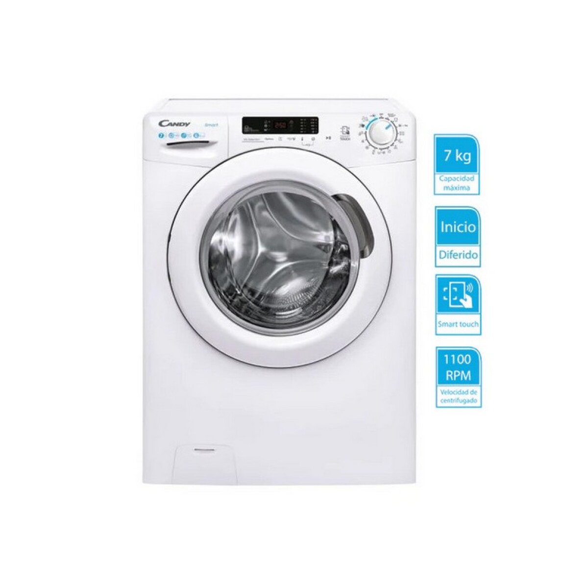 LAVARROPAS CANDY 7 KG CARGA FRONTAL 1100 RPM SMART 