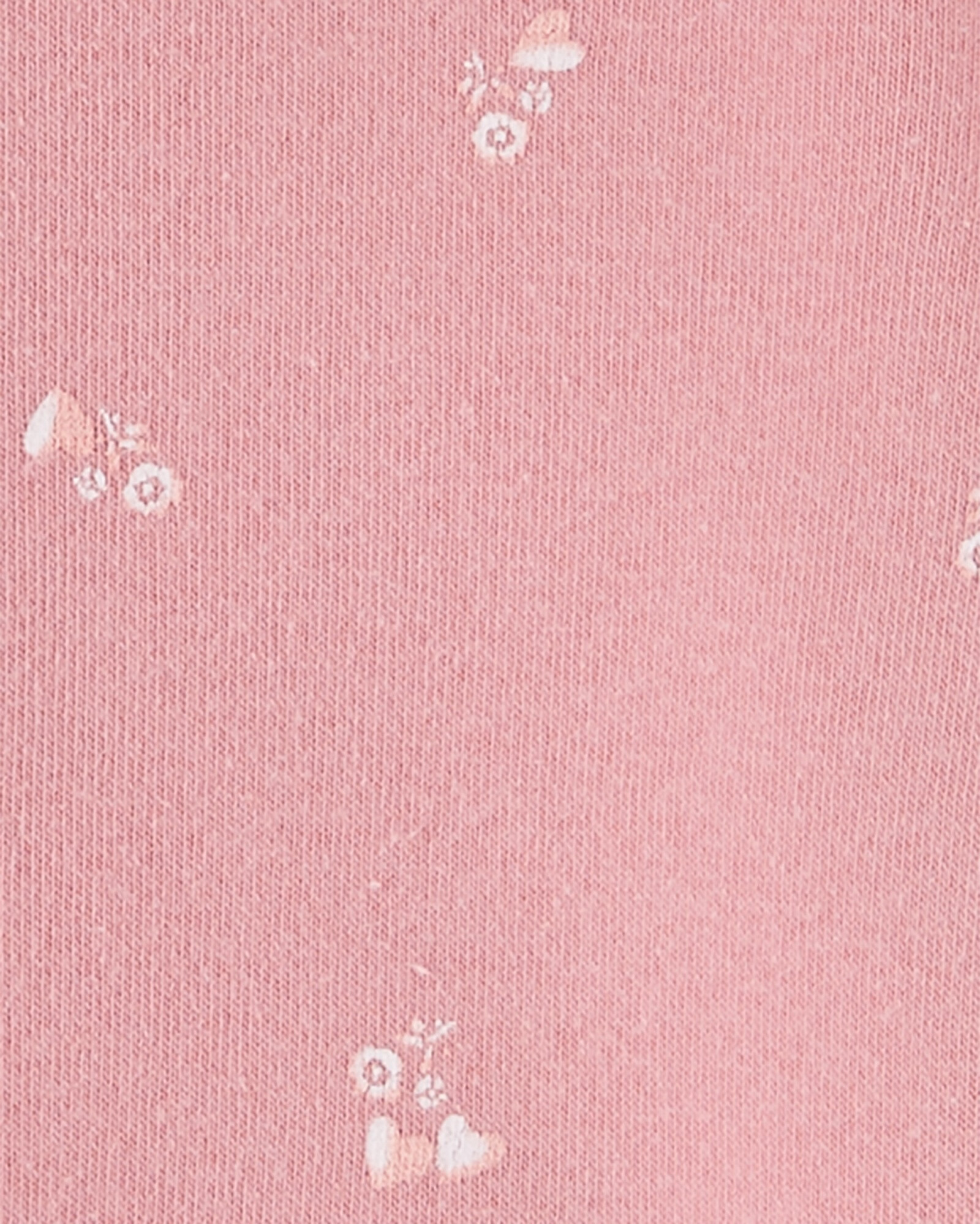 Campera de algodón con felpa, rosada, estampada. Talles 12-24M Sin color