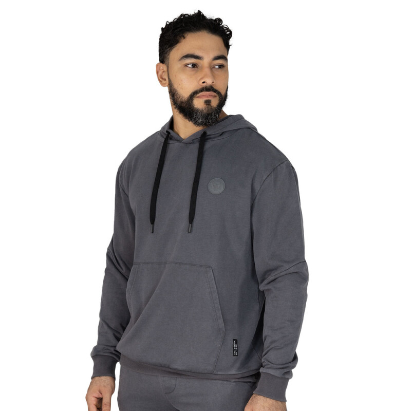 HOODIE MEN POLY/COTT EVERLAST REPUBLIC CH M6 CHARCOAL