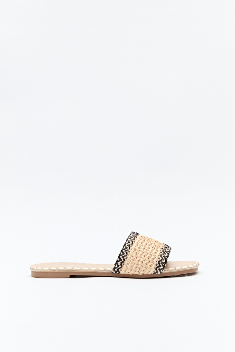 SANDALIA PLATS Negro