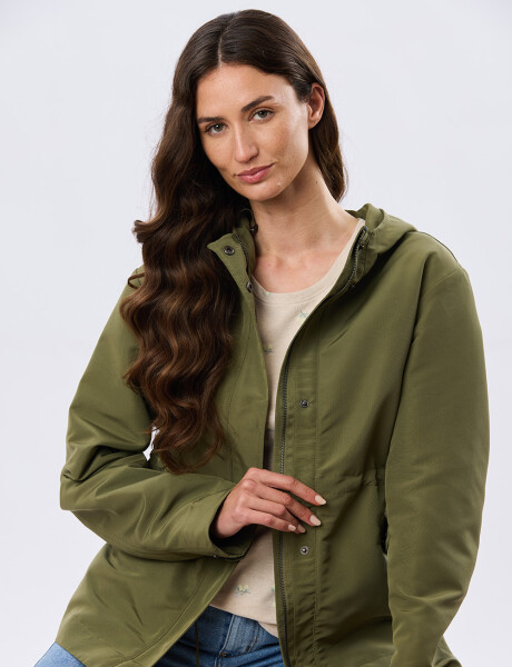 CAMPERA CON CAPUCHA Verde