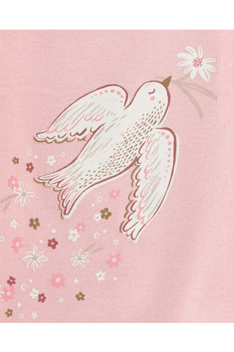 Pijama cuatro piezas de algodón dos remeras y dos pantalones Sin color