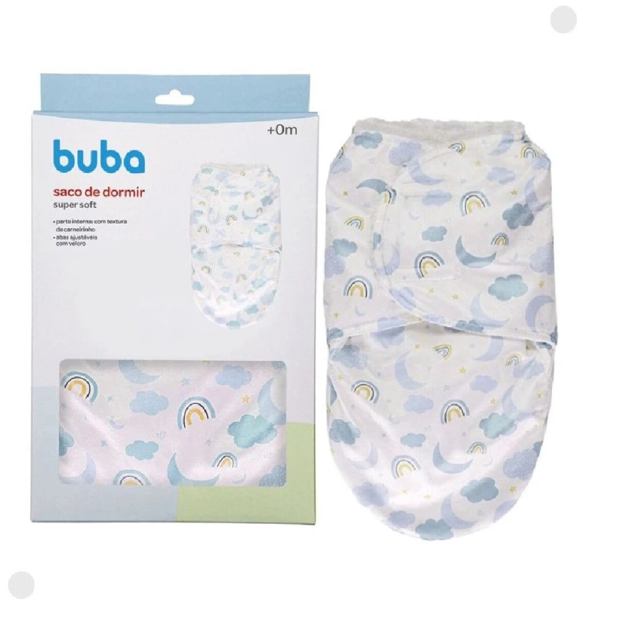 Saco de dormir-swaddle Super soft - Arcoiris celeste 