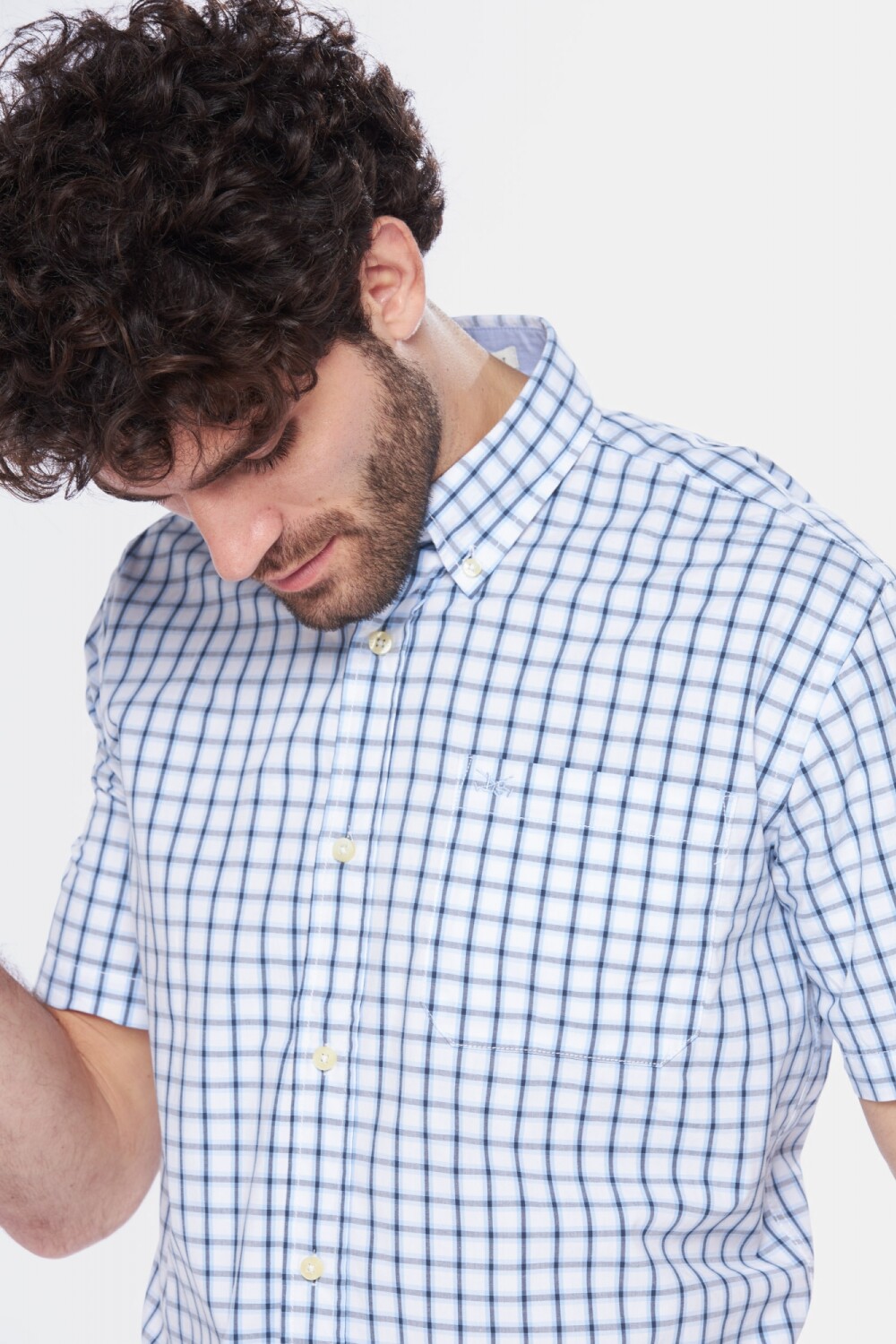 CAMISA A CUADROS Azul