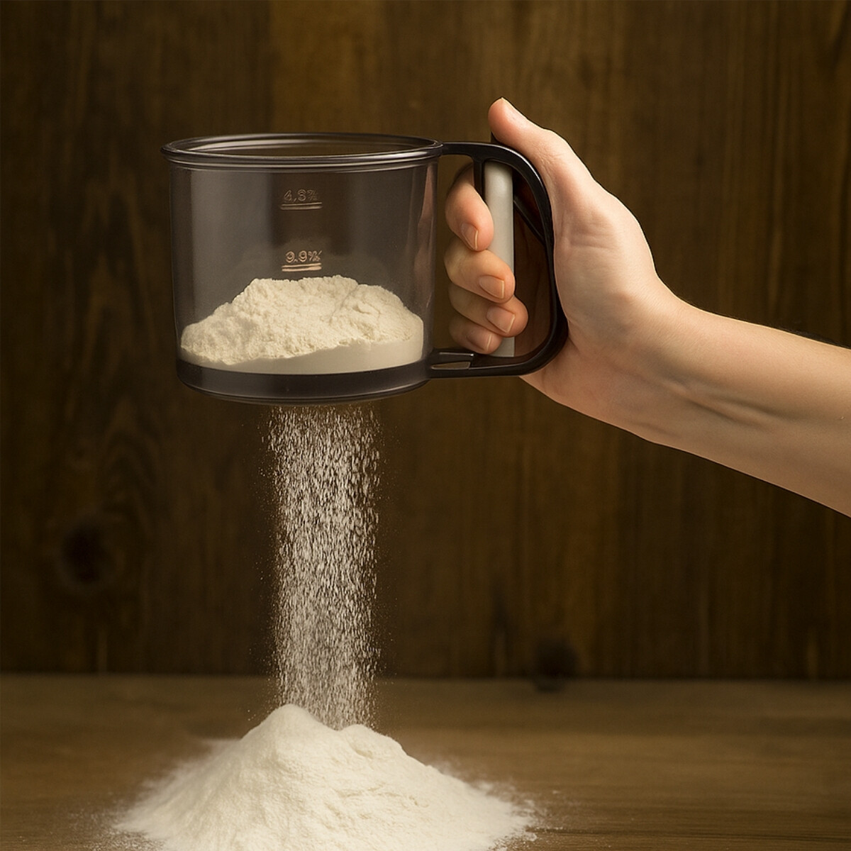 Jarro cernidor de acrílico 