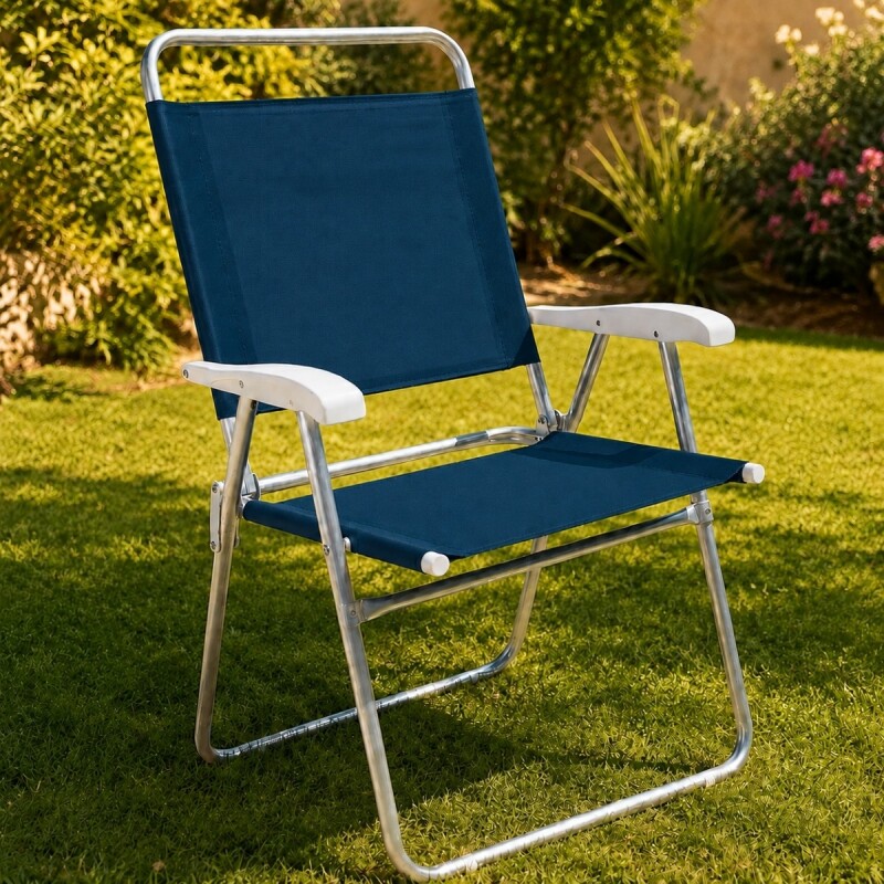 Silla Master Plus Aluminio AZUL OSCURO