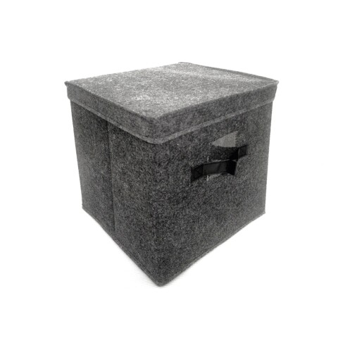 ORGANIZADOR CON TAPA FIELTRO GRIS 30x30x30CM ORGANIZADOR CON TAPA FIELTRO GRIS 30x30x30CM