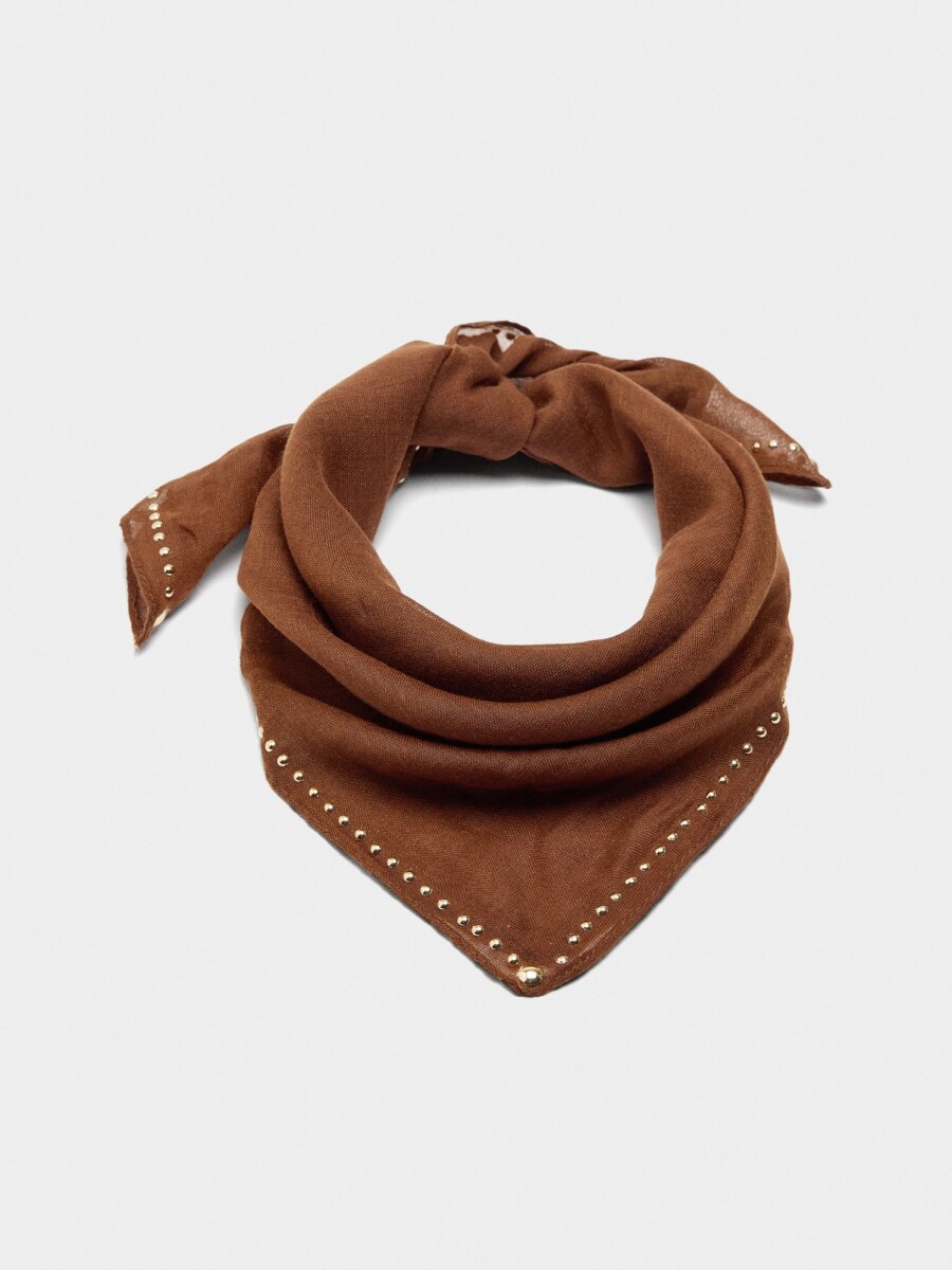 Pañuelo Multifuncional Detalles Metálicos marron
