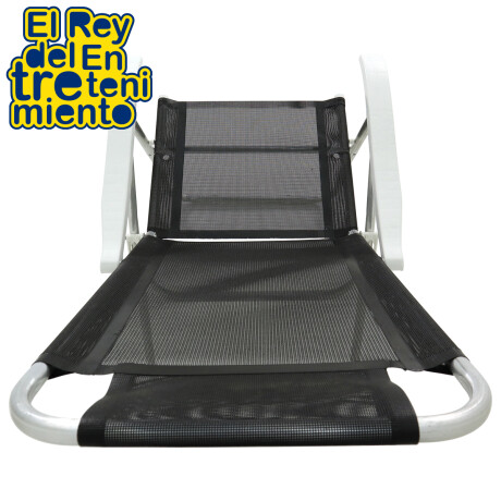 Silla Reposera Reclinable Aluminio 4 Pos 120 kg N1 Negro