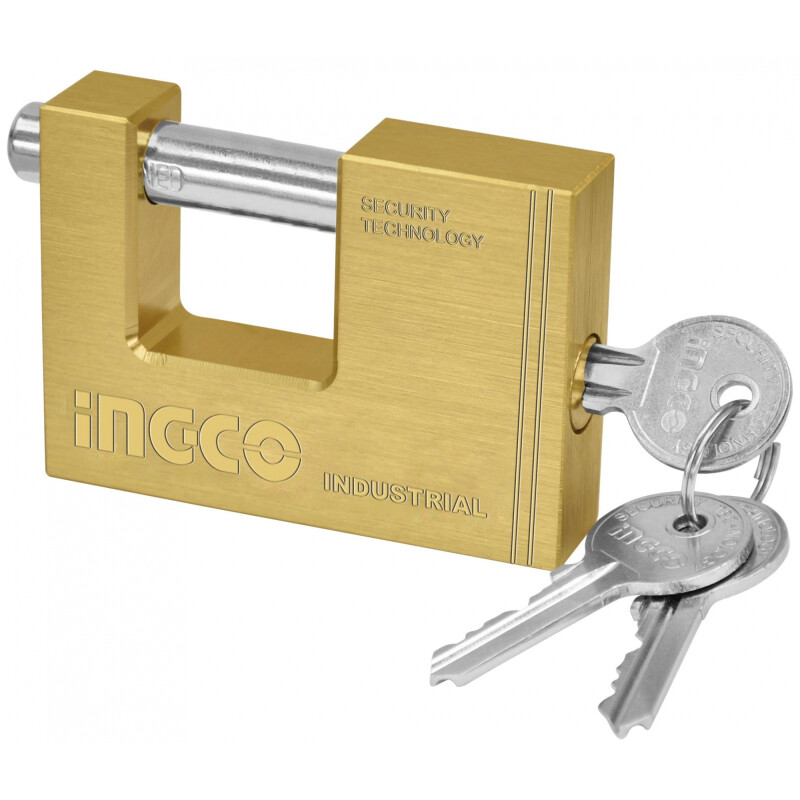 CANDADO ANTIPALANCA BRONCE 90MM INGCO 3 LLAVES DBBPL0902 CANDADO ANTIPALANCA BRONCE 90MM INGCO 3 LLAVES DBBPL0902