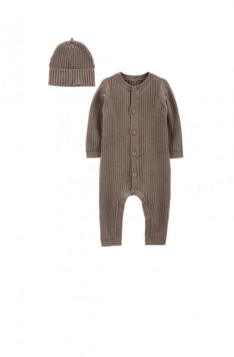 Enterito Carters Tejido con Gorro 6M 