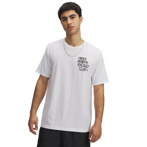 UA M 60/40S Racquet Club SS-WHT WHT-100